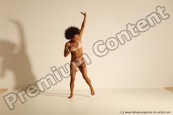 Underwear Gymnastic poses Woman Black Moving poses Slim medium brown Dynamic poses Academic